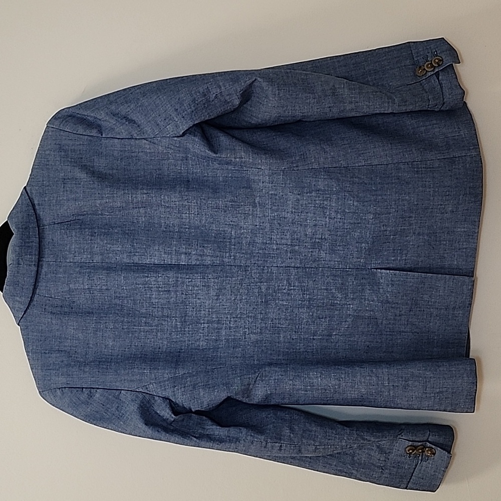 J. Crew 100% Cotton Chambray Holland blazer Light Blue Single-Button Preppy Sz 8 - Picture 8 of 16